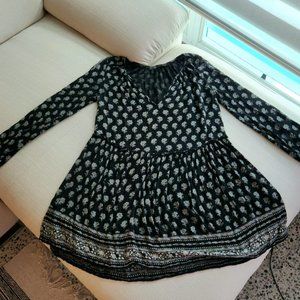 Boho black short Dress size M